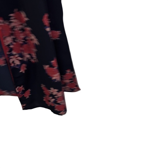 PLEIONE Navy Floral Sleeveless Duster Kimono Cardigan Vest Women 2X - Picture 9 of 16